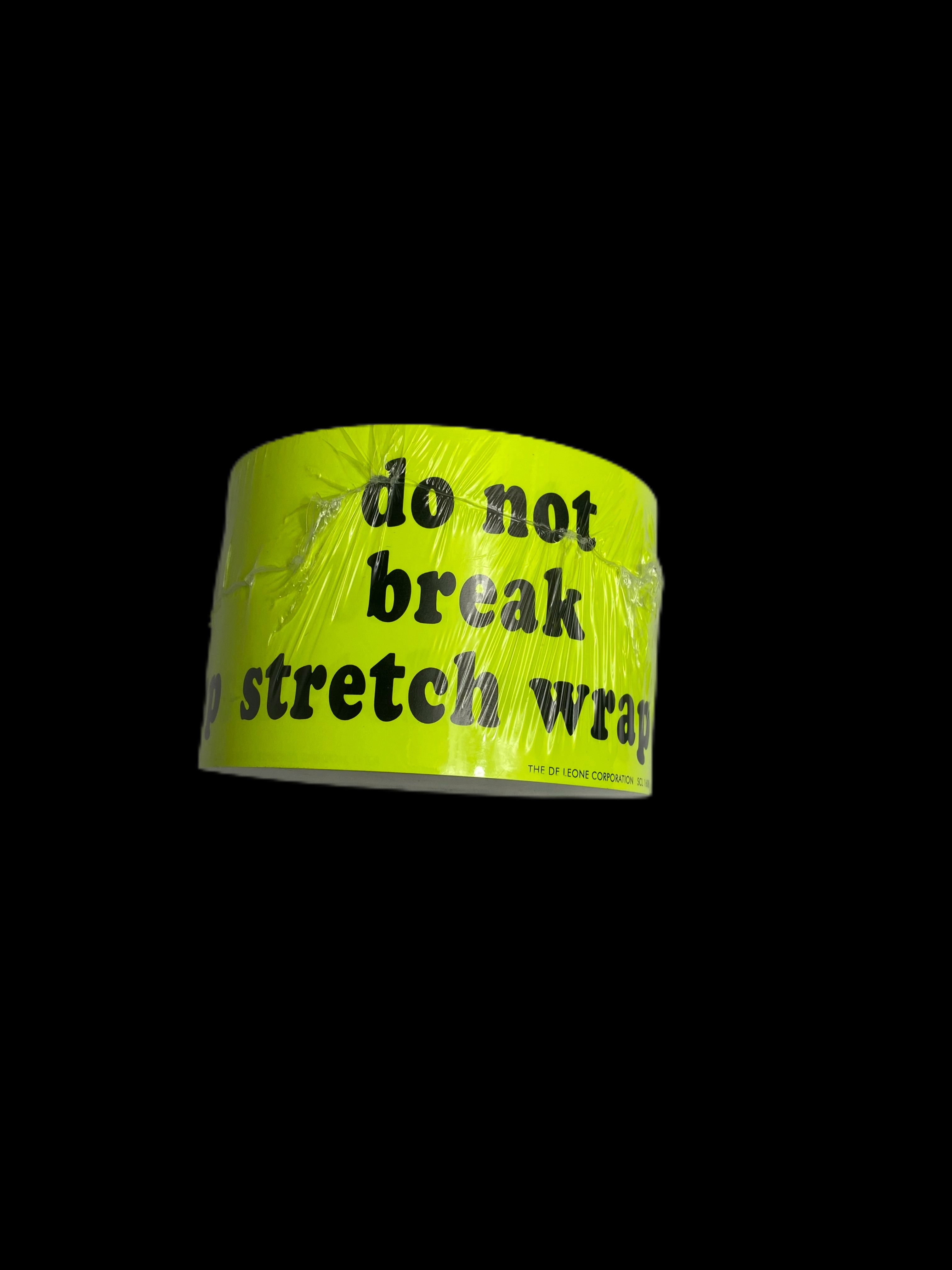 "Do Not Break Stretch Wrap" Label
